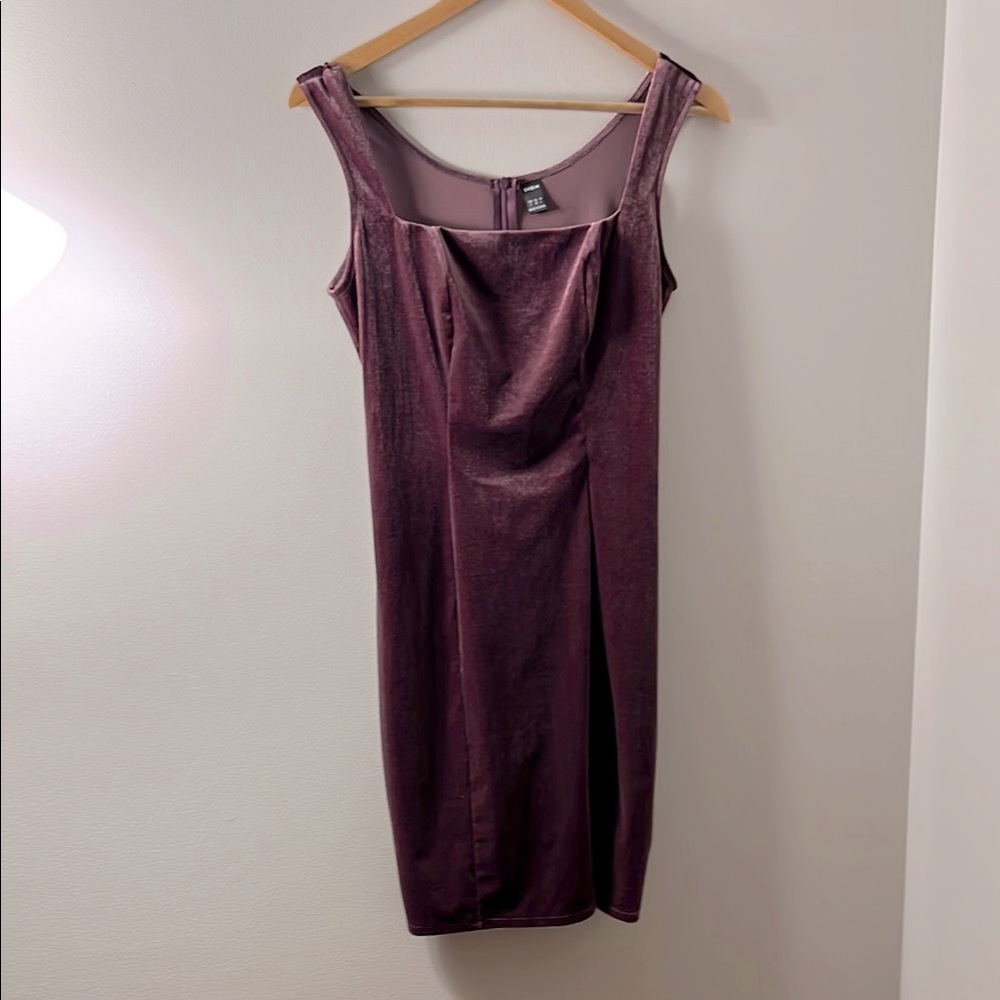 Elegant Velvet Burgundy Dress by SHEIN. Size Small/6.